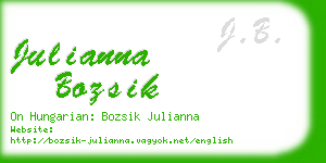 julianna bozsik business card